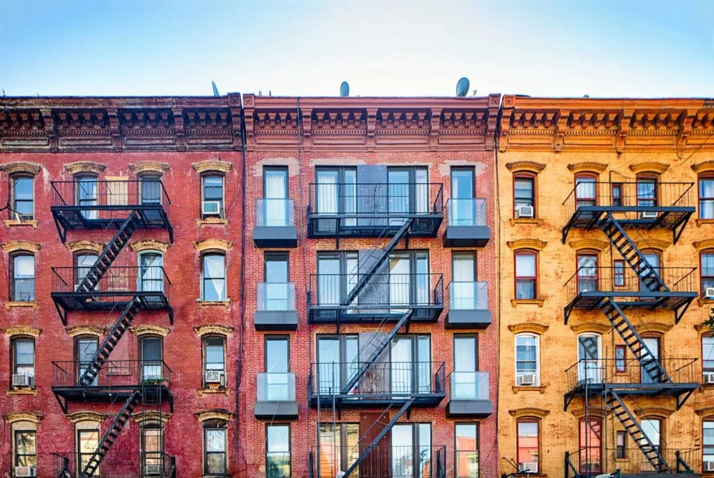 Colorful Williamsburg apartment buildings