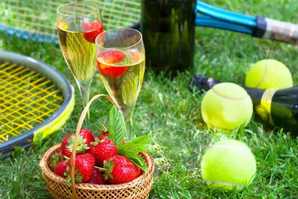 Strawberries and champagne during Wimbledon
